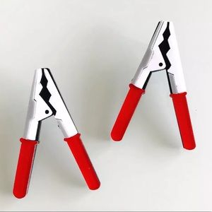 Red Jumper Cable Handle Earrings